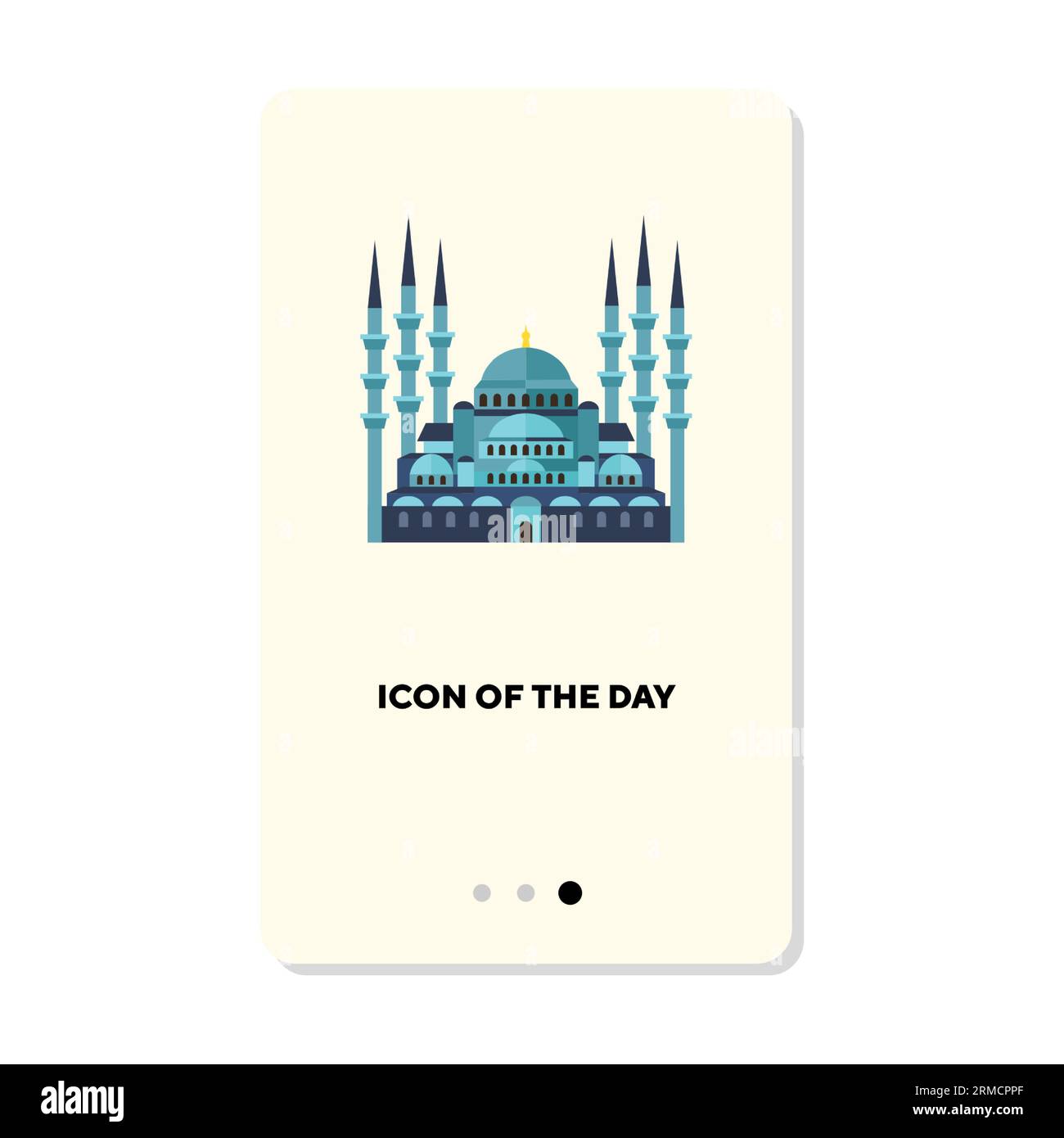 Icona vettoriale piatta della Moschea blu Illustrazione Vettoriale