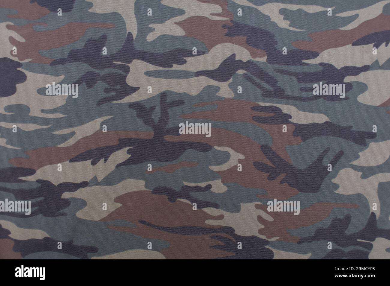 Stampa camouflage senza cuciture motivo camouflage ristampa illustrazione vettoriale trama cachi caccia verde militare Foto Stock