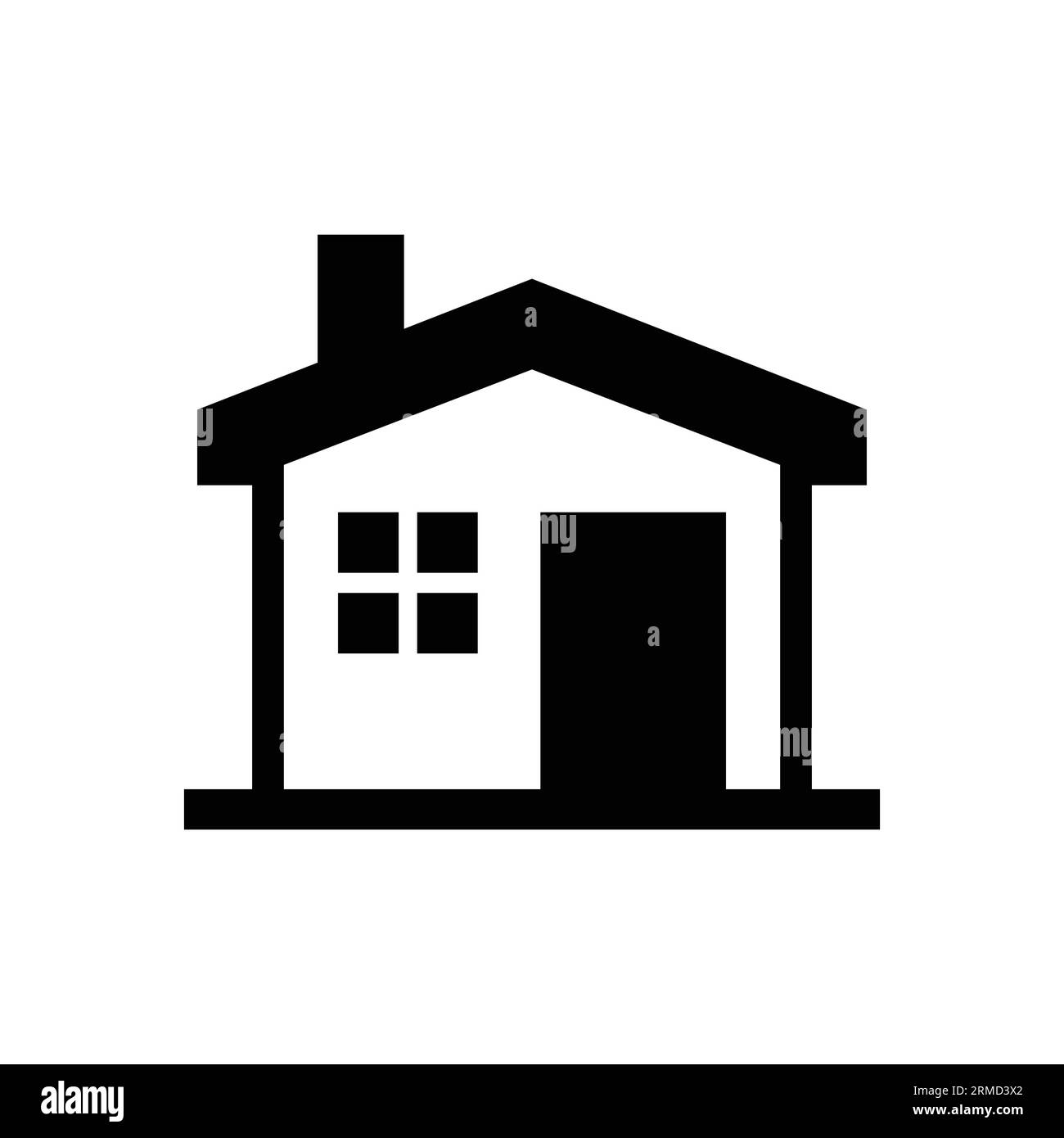 Icona Home. Casa. Immobili. Mercato immobiliare. Icona vettoriale isolata su sfondo bianco. Illustrazione Vettoriale