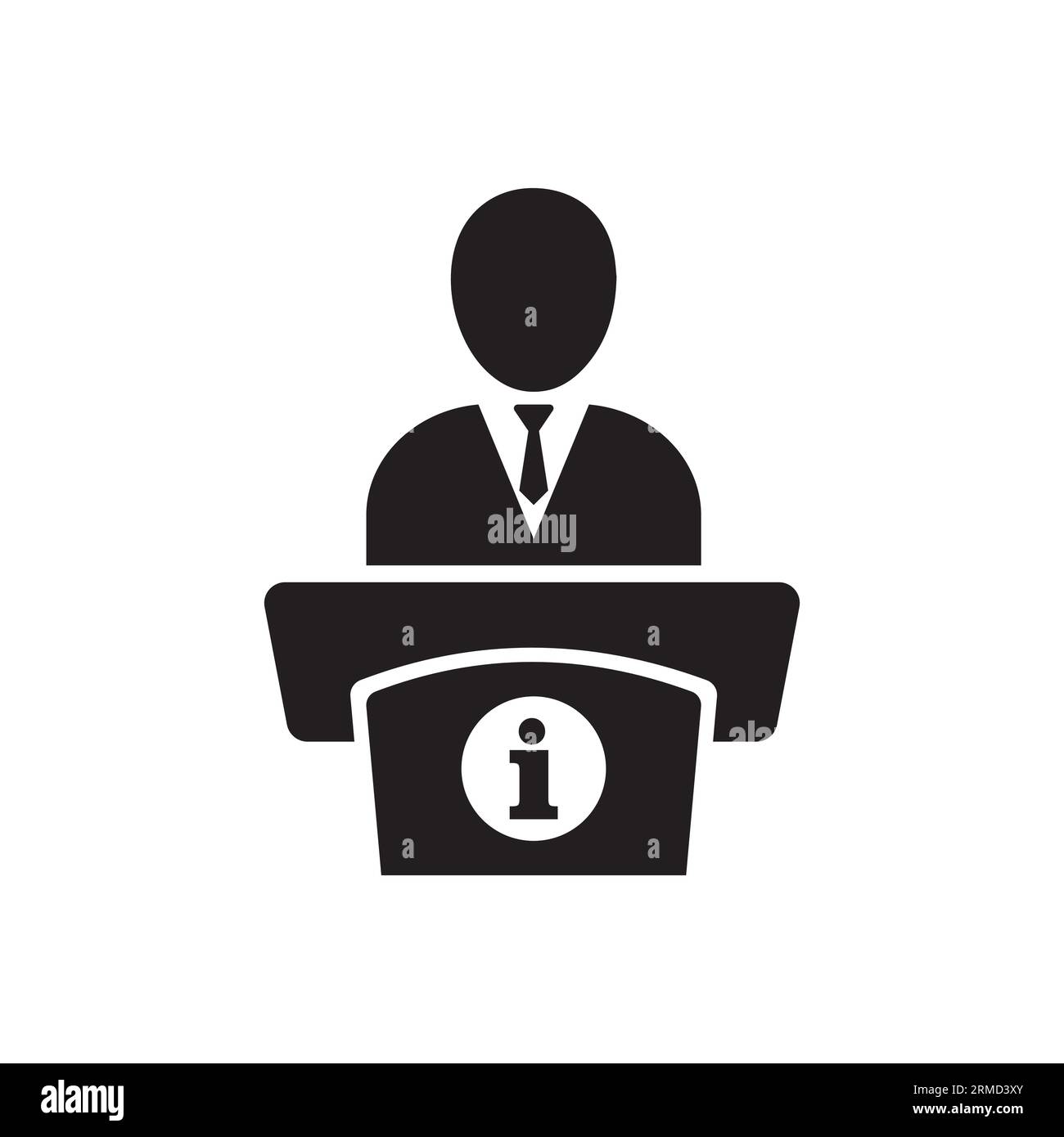 Icona vettore Information desk Illustrazione Vettoriale