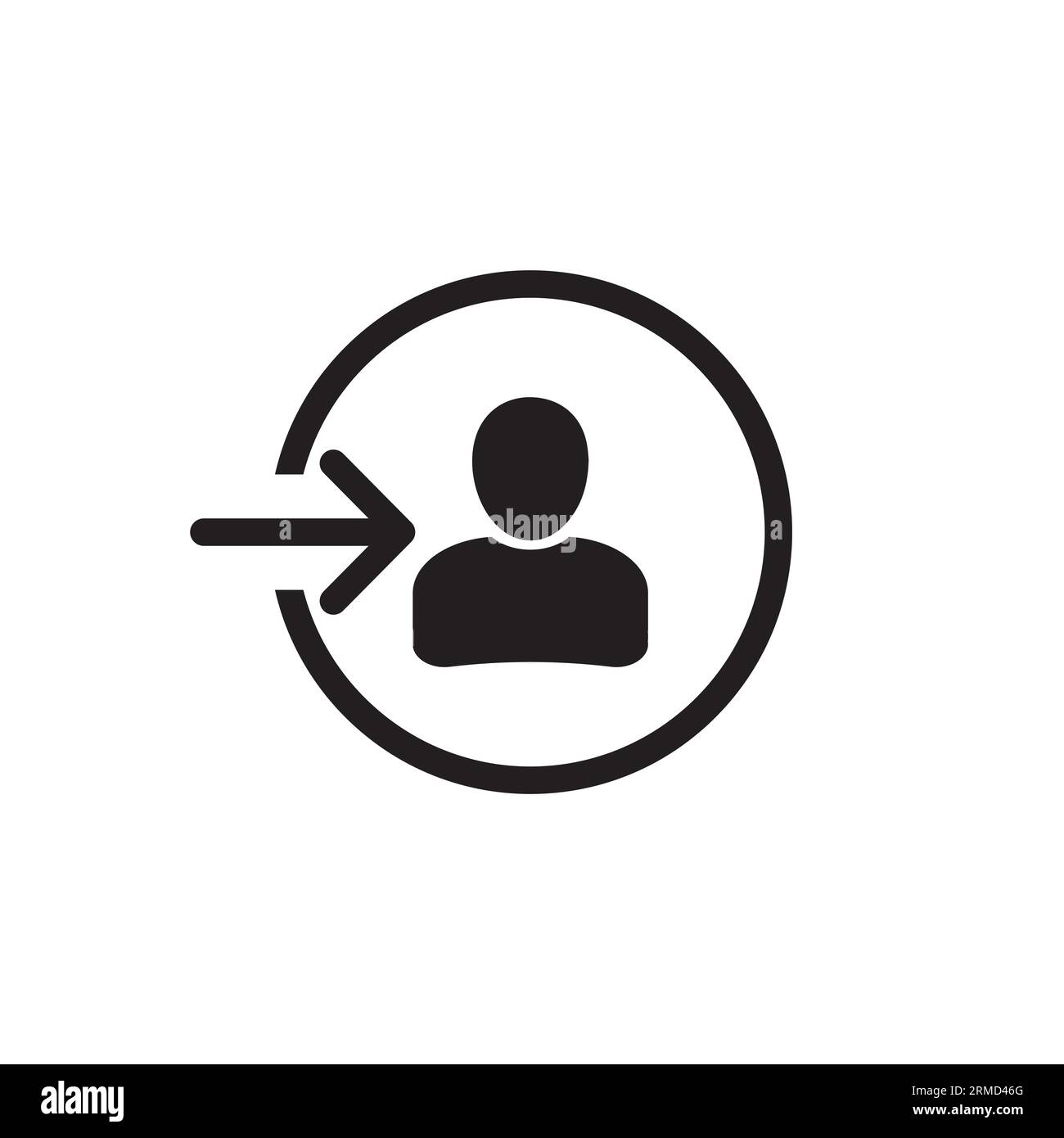 Icona di accesso, icona di autorizzazione, accesso. Icona di accesso. Icona, Apri, accesso, freccia, autenticazione, sfondo, badge, computer, concetto, creativo, progettazione Illustrazione Vettoriale