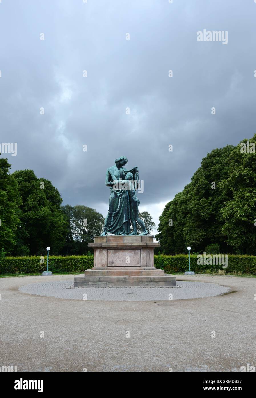 Il Monumento della riunificazione a Copenaghen, Danimarca. Foto Stock