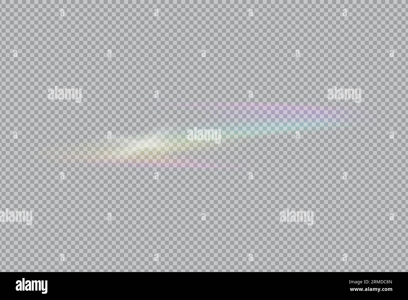 luce arcobaleno a prisma. Effetto luce sovrapposto.consente di visualizzare l'illustrazione vettoriale in stile realistico. Illustrazione Vettoriale
