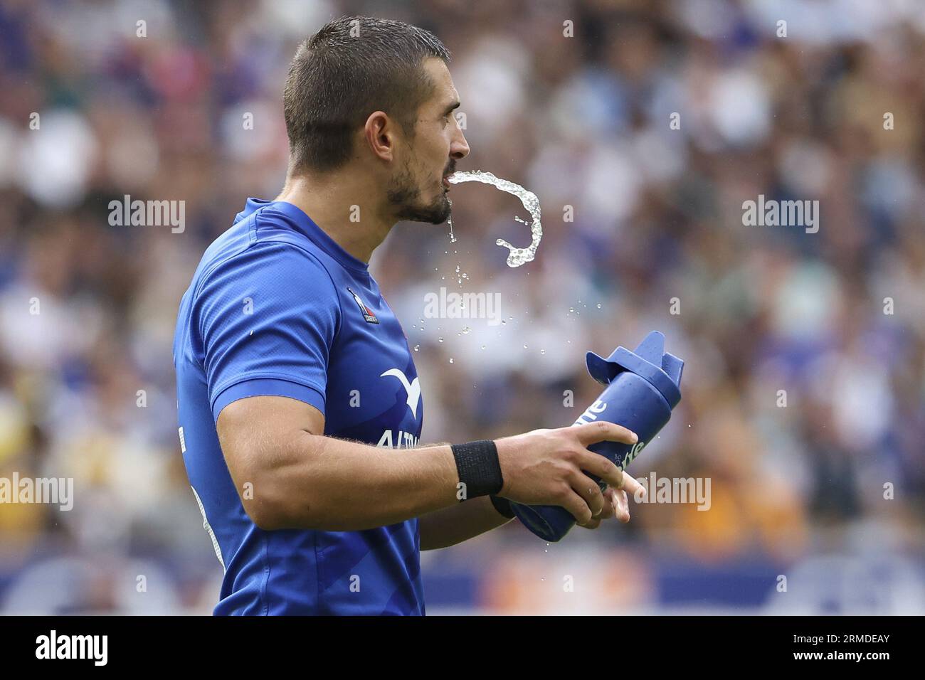 Thomas Ramos di Francia durante le Summer Nations Series 2023, partita di rugby tra Francia e Australia il 27 agosto 2023 allo Stade de France di Saint-Denis vicino Parigi Foto Stock