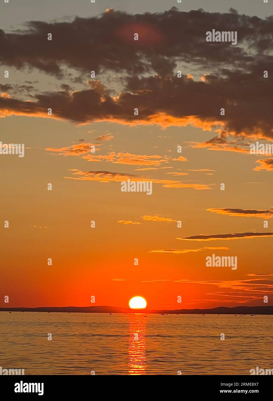 Sonnenuntergang auf dem Bodensee Foto Stock