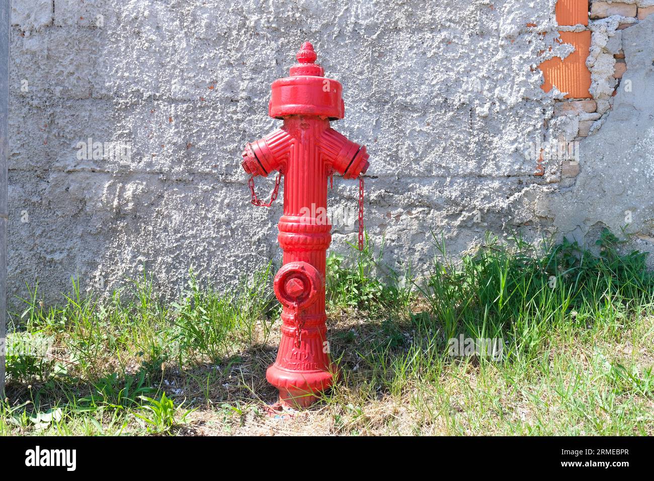 idrante rosso Foto Stock