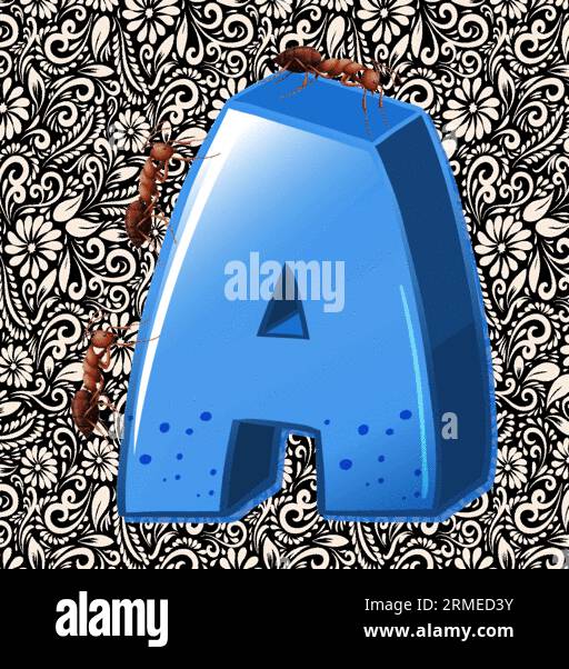 Lettera alfabetica A , disegno lettera alfabetica, illustrazione lettera alfabetica, ultima immagine, illustrazione lettera alfabetica, vettore alfabetico, vettore font Illustrazione Vettoriale