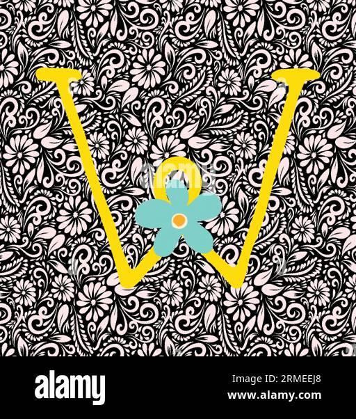 Lettera alfabetica W, disegno lettera alfabetica, illustrazione lettera alfabetica, ultima immagine, illustrazione lettere, vettore alfabetico, vettore font Illustrazione Vettoriale