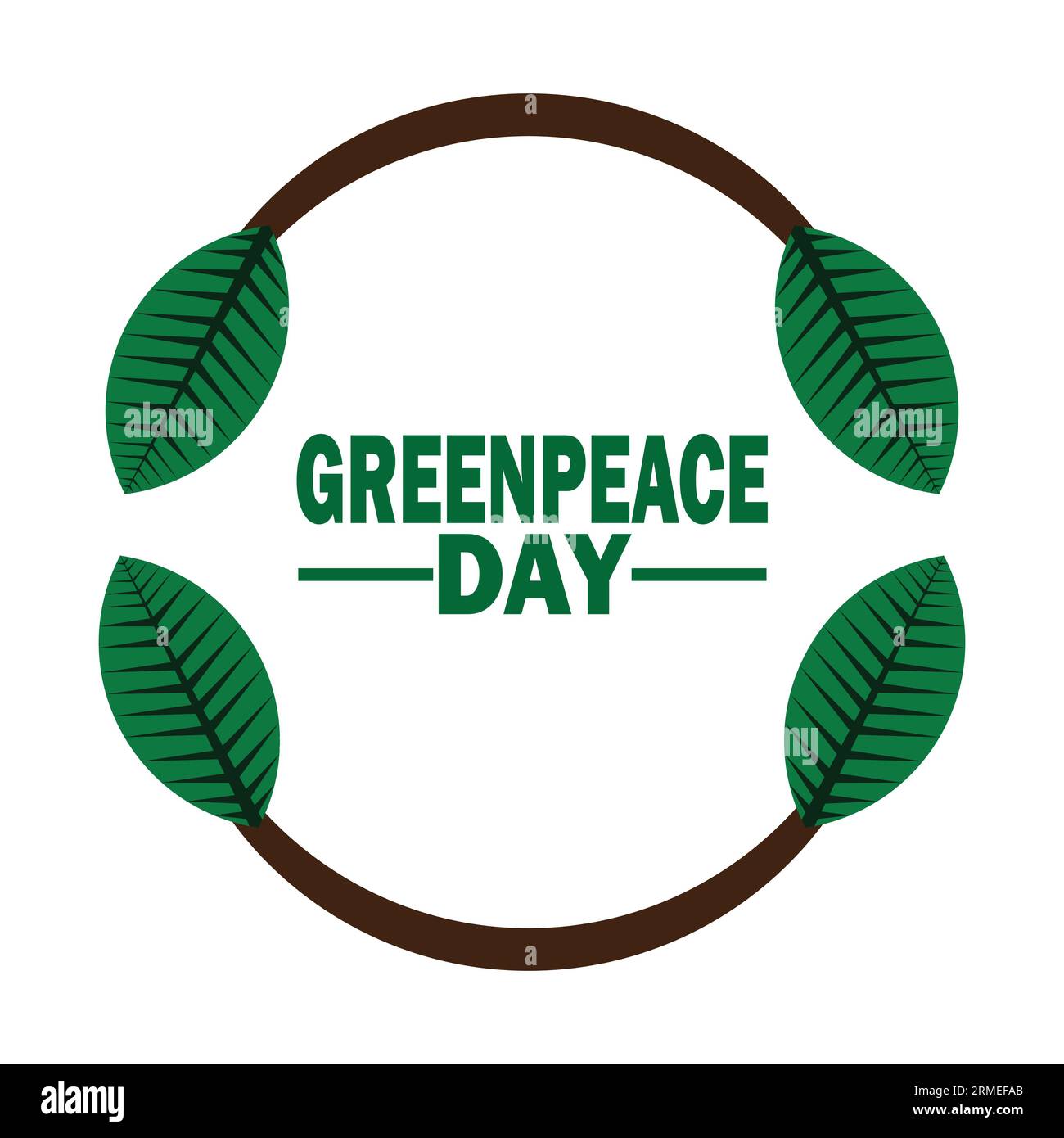 Illustrazione della progettazione di modelli vettoriali Greenpeace Day. Adatto per biglietti d'auguri, poster e striscioni Illustrazione Vettoriale