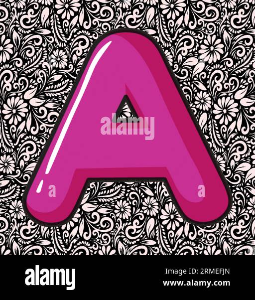 Alfabeto lettera maiuscola A , disegno lettera alfabetica, illustrazione lettera alfabetica, ultima illustrazione, illustrazione lettere, vettore alfabetico, vettore font Illustrazione Vettoriale
