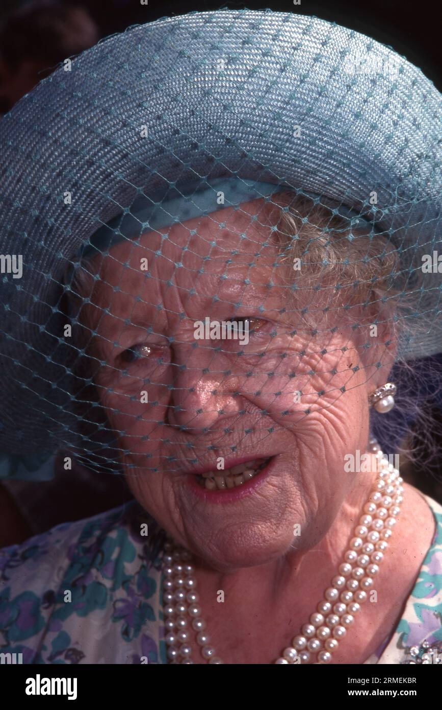The Queen Mother at Sandringham Flower Show 26 luglio 1995 foto dell'Henshaw Archive Foto Stock