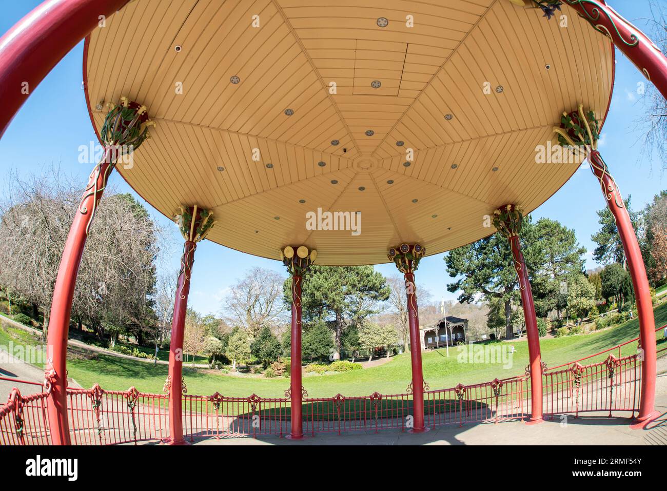 Roberts Park Saltaire Urban Park di grado 2 registrato nella lista dei parchi e giardini del patrimonio inglese Foto Stock