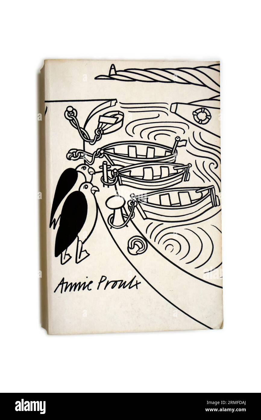 The Shipping News di Annie Proulx. Copertina del libro su sfondo bianco. Ha vinto il Premio Pulitzer per la narrativa e il National Book Award per la narrativa Foto Stock