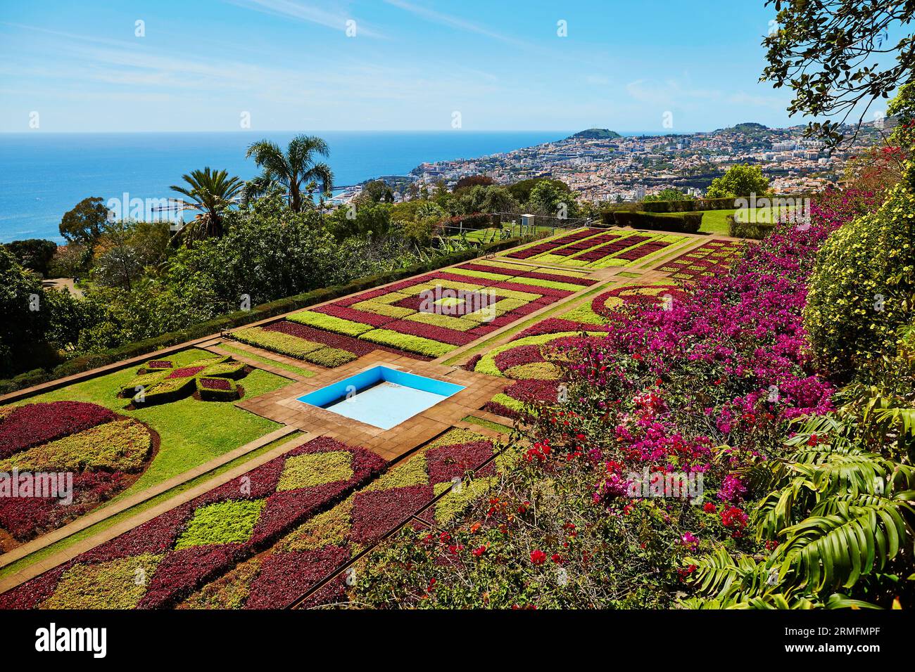 Famoso giardino botanico a Funchal, isola di Madeira, Portogallo Foto Stock
