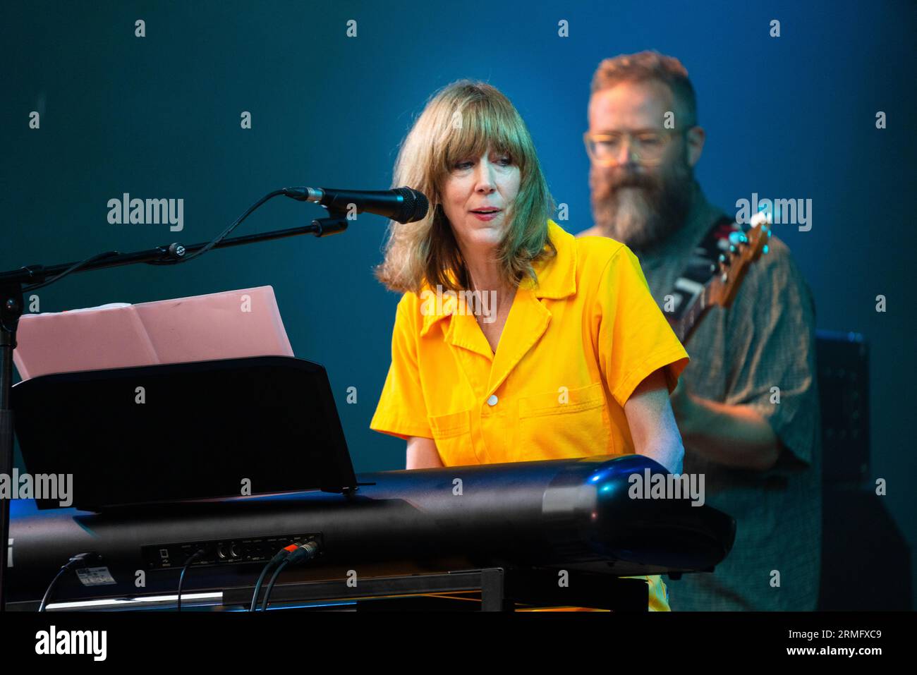 Beth Orton Playing the Mountain Stage al Green Man Festival in Galles, Regno Unito, agosto 2023. Foto: Rob Watkins Foto Stock