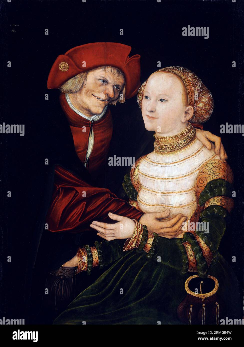 La coppia non accostata di Lucas Cranach il Vecchio (1472-1553) olio su legno di faggio, 1522 Foto Stock