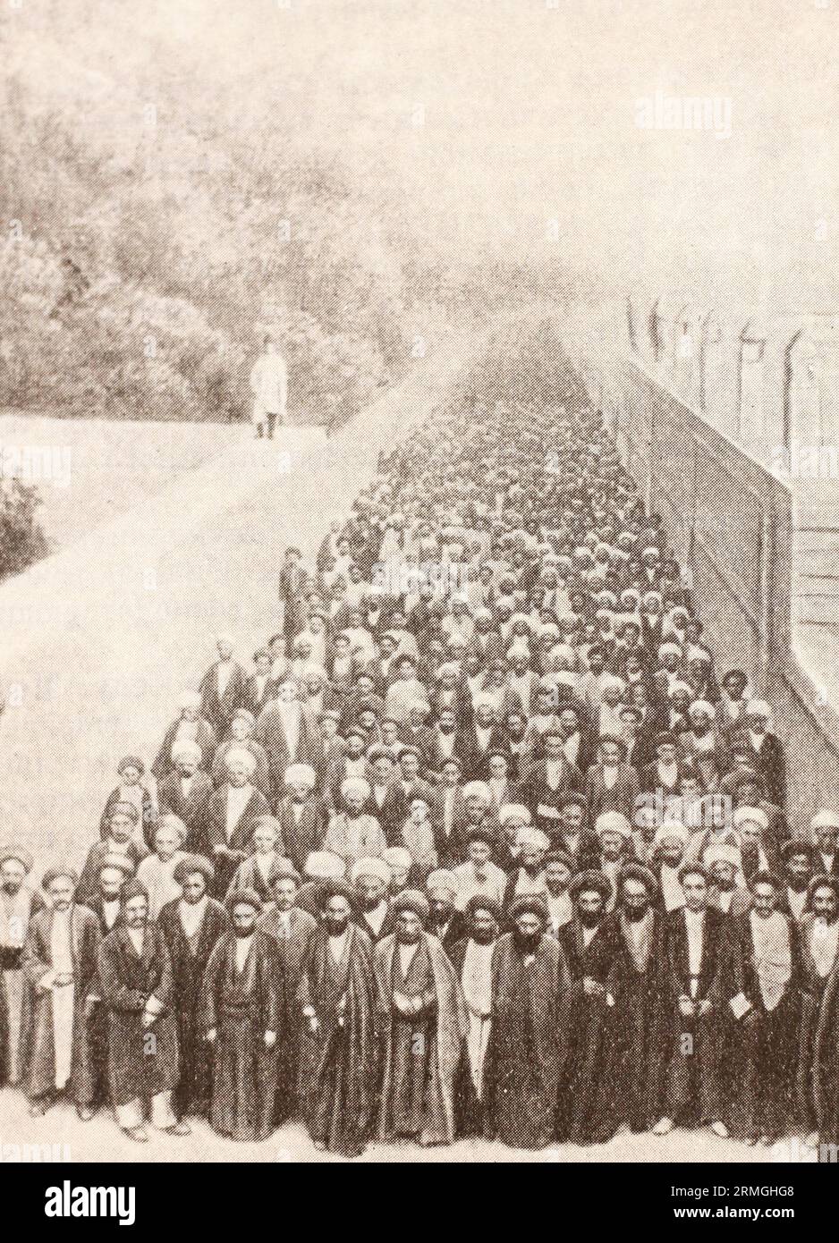 Rifugio nella Legazione britannica a Teheran. Foto del 1906. Foto Stock