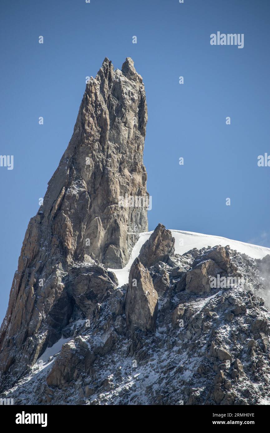 Dente del Gigante, Monte bianco, Valle d'Aosta, Italia Foto Stock