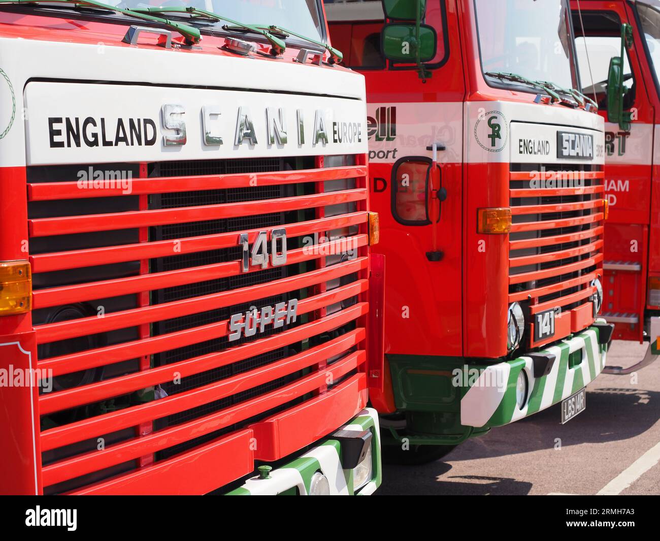 I veicoli Scania classici alla fiera dei veicoli Foto Stock