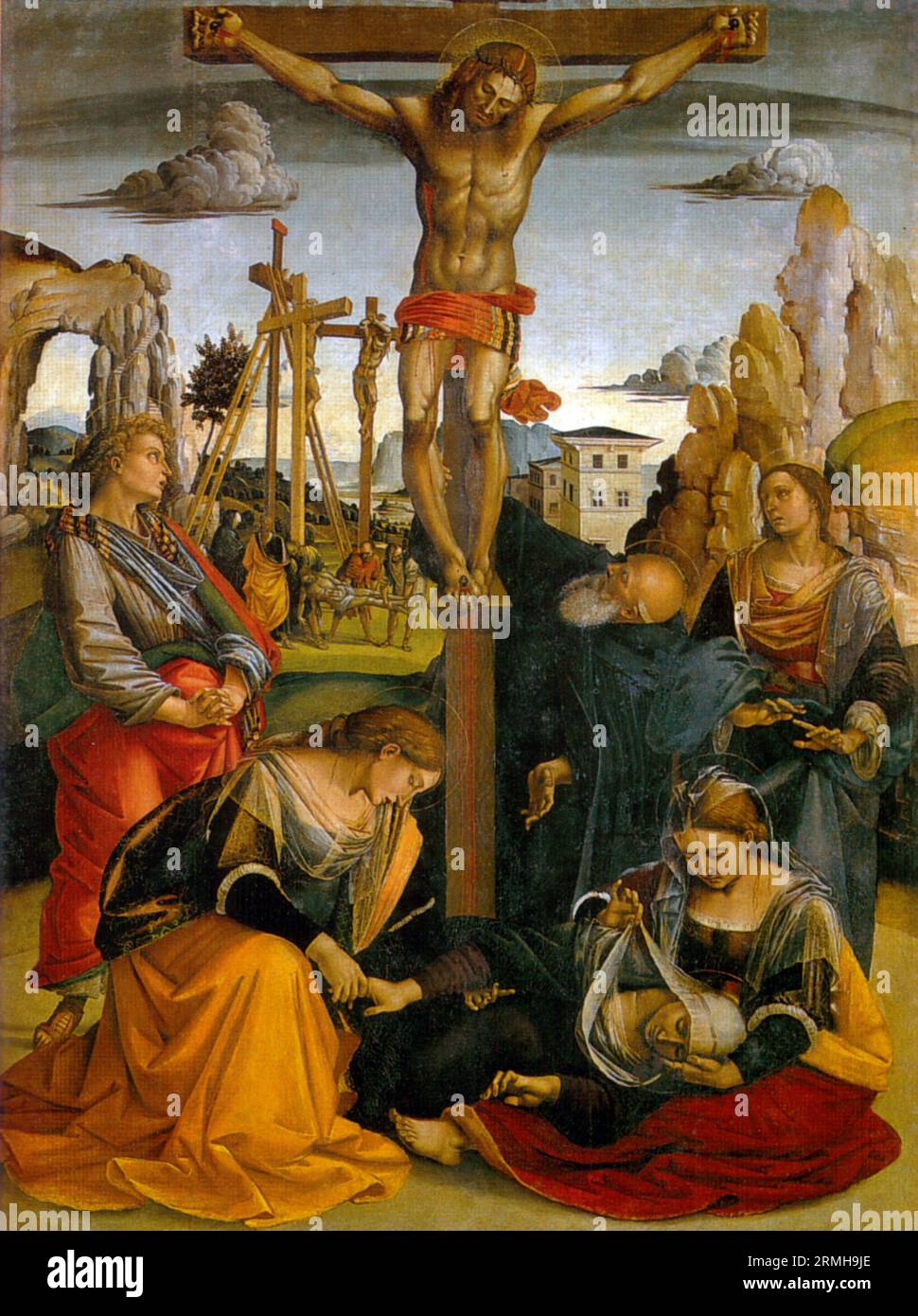 Crocifissione, dipinto di Luca Signorelli Foto Stock