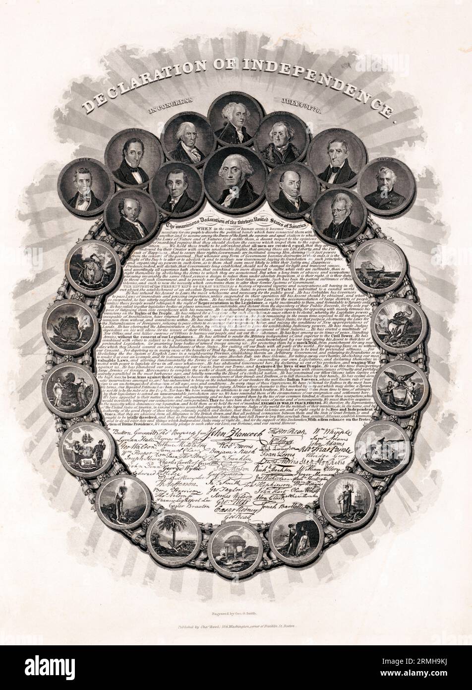 Dichiarazione di indipendenza - al Congresso 4 luglio 1776 Foto Stock