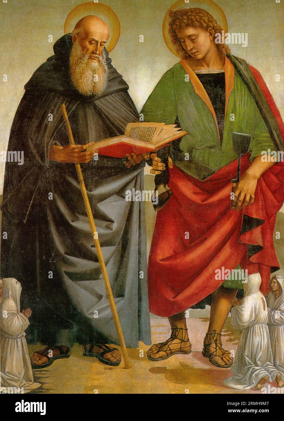Sant'Antonio e Sant'Eligio, dipinto di Luca Signorelli Foto Stock