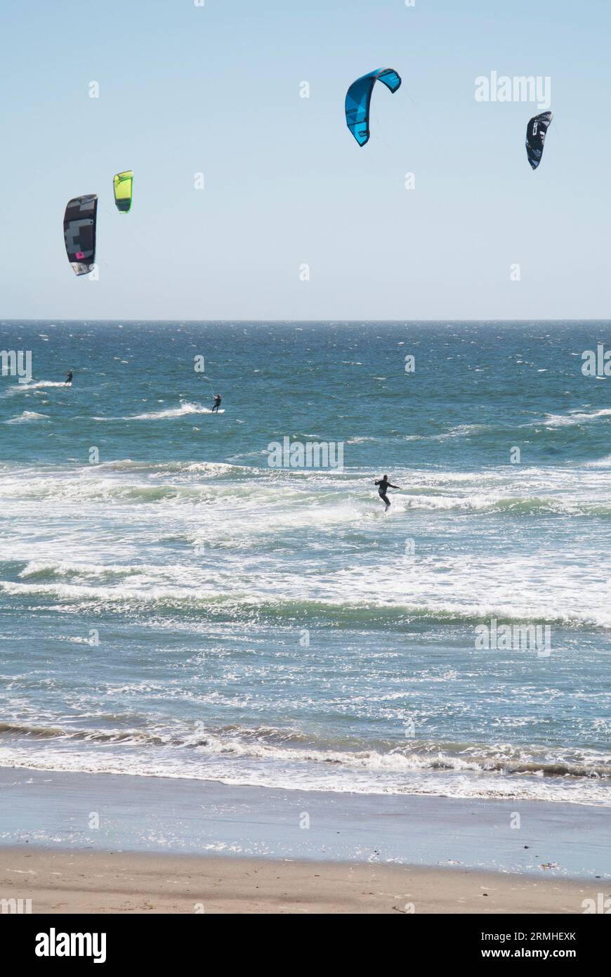 Il kite surf - costa californiana Foto Stock