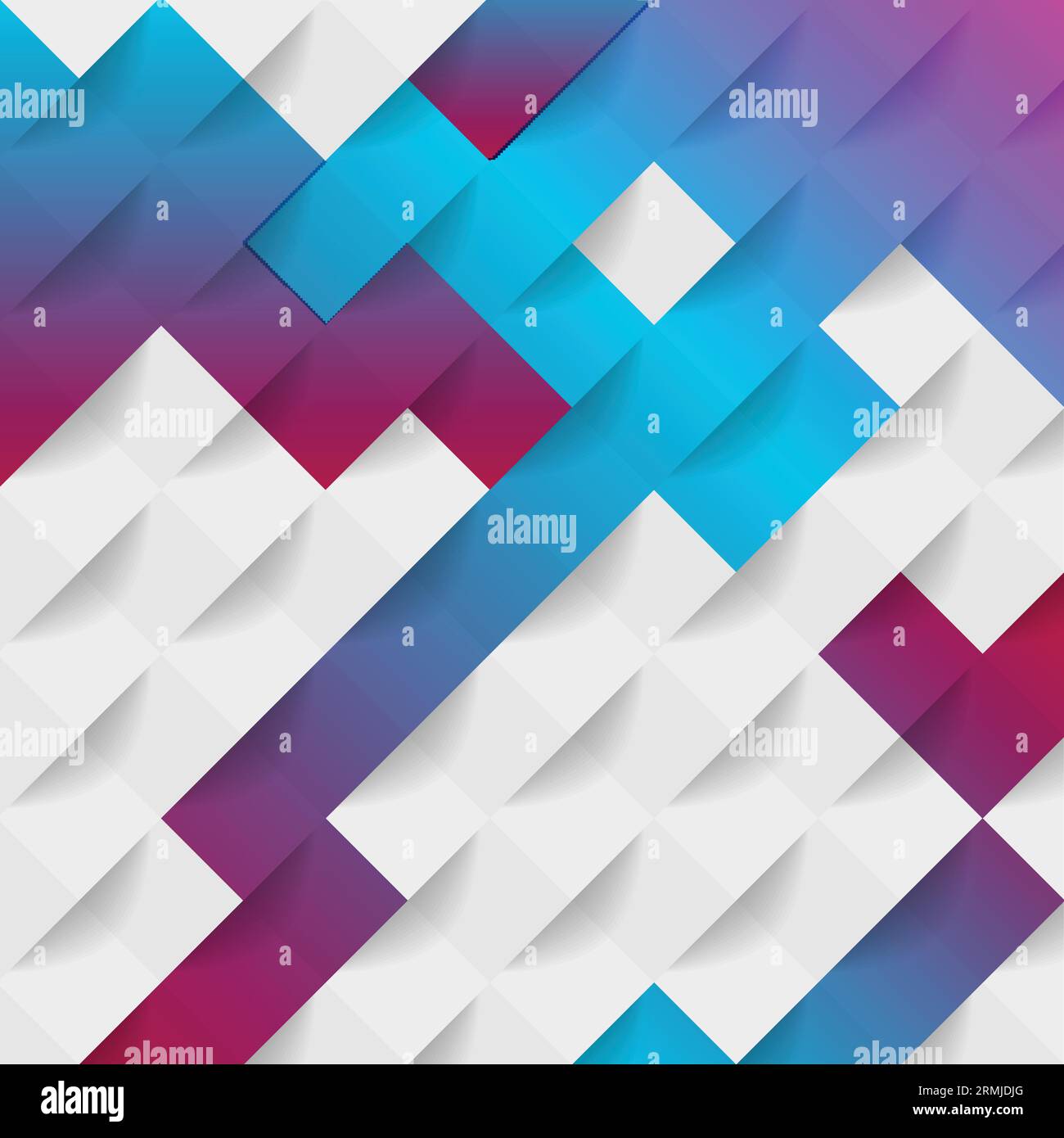 Tecnologia astratta luminosa sfondo tessere geometriche a mosaico. Progettazione vettoriale Illustrazione Vettoriale