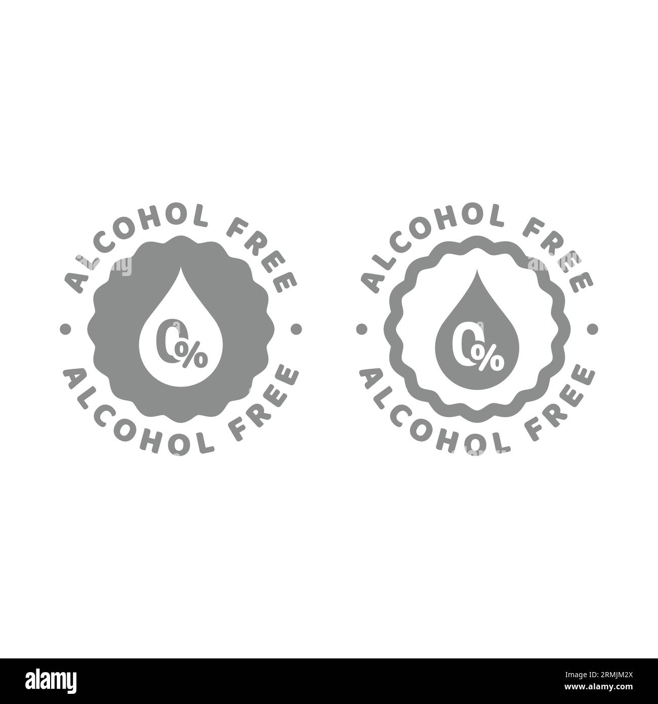 Etichetta vettoriale senza alcool. Icona zero alcol. Illustrazione Vettoriale