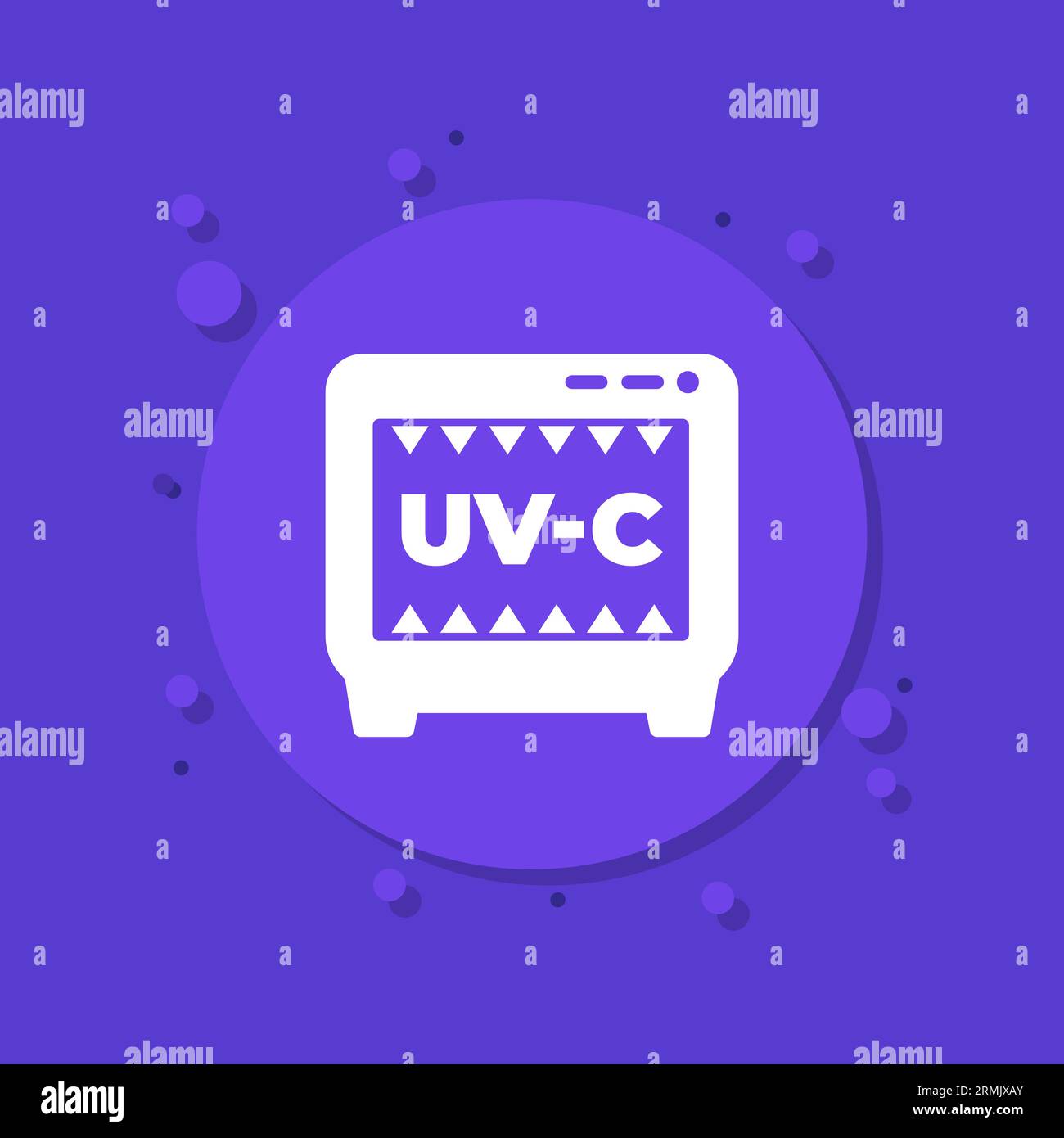 Icona disinfettante UV-C per Web, vettore Illustrazione Vettoriale