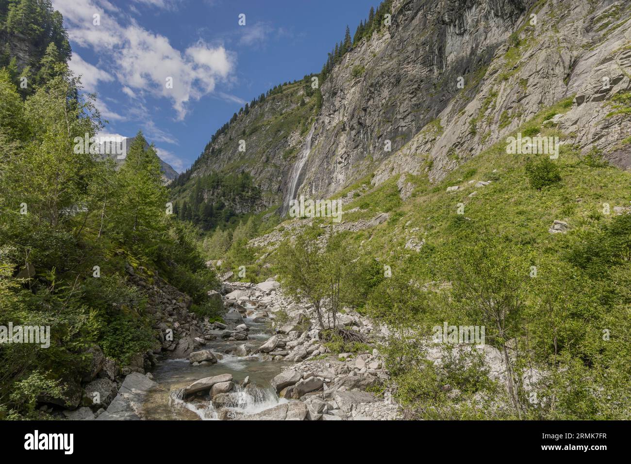 Valle Gastein con cascata di veli Foto Stock
