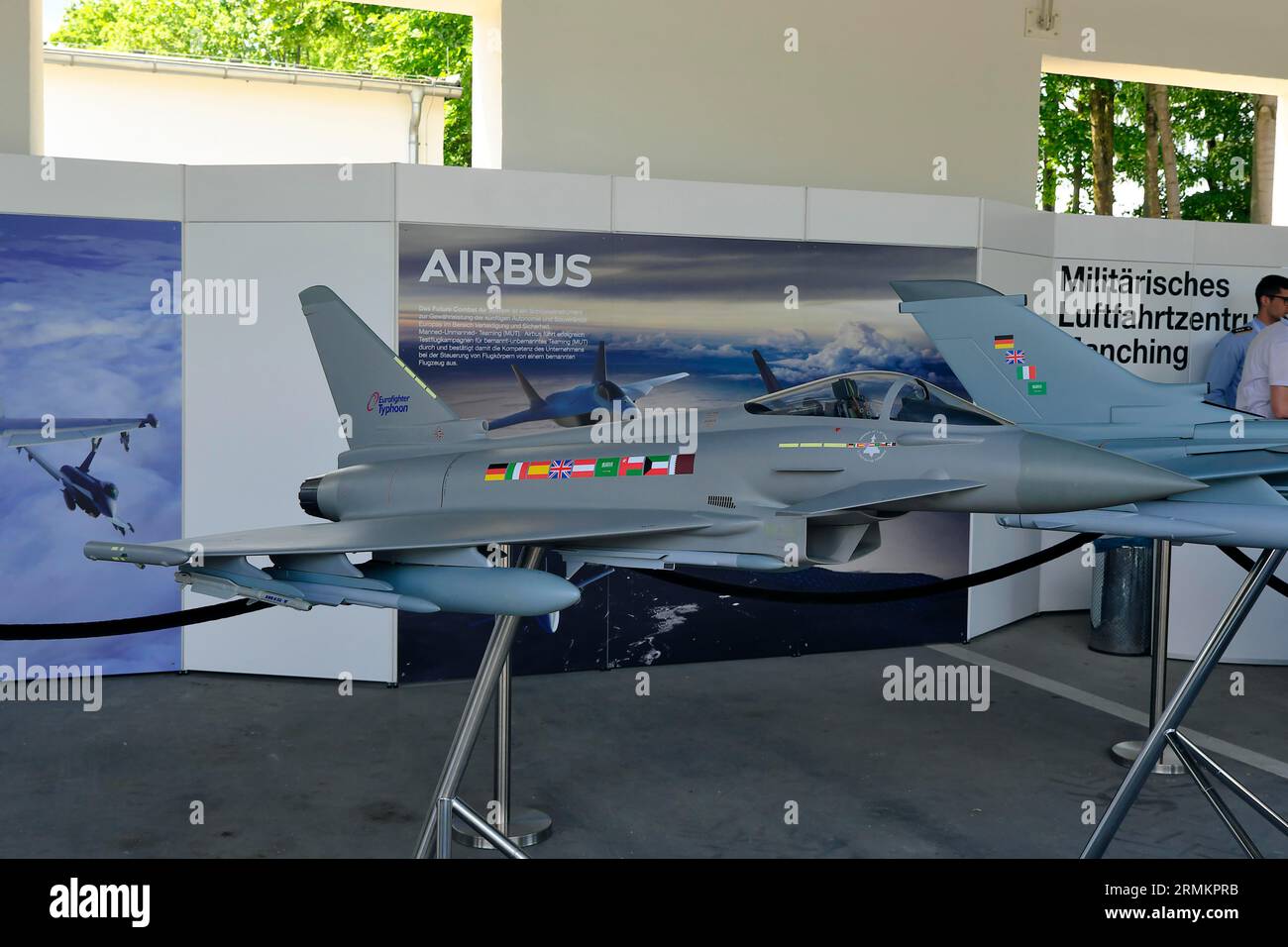 Modello Eurofighter Typhoon, bimotore multiruolo da combattimento, Bundeswehr Day, Monaco di Baviera, Germania Foto Stock
