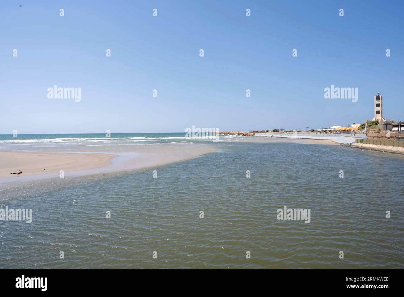 Estuario del fiume Yarkon, Tel Aviv, Israele Foto Stock