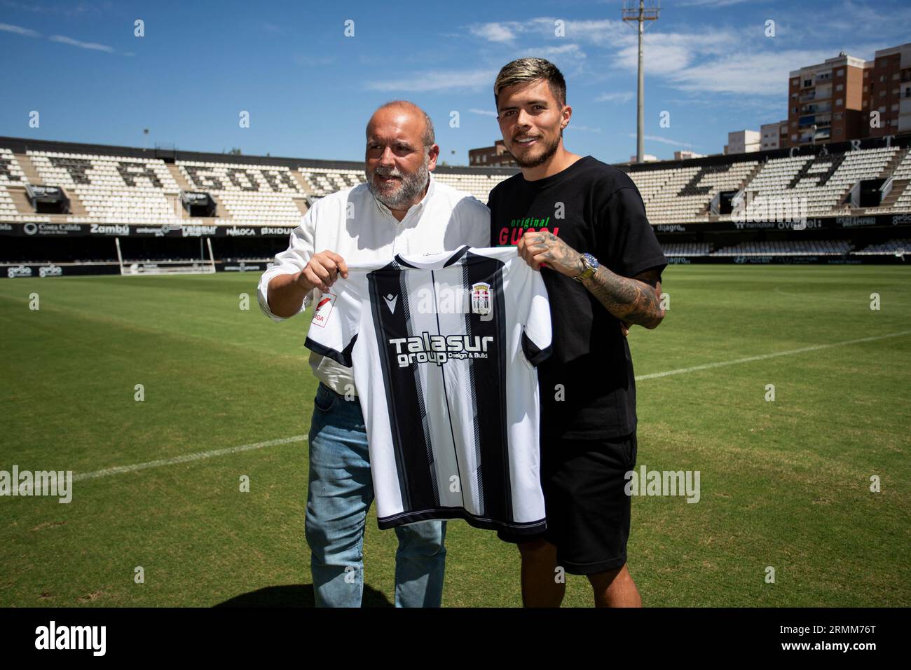 29/08/2023, il colombiano Juan Jose Narvaez, nuovo giocatore della squadra FC Cartagena, Estadio Cartagonova, Cartagena, regione di Murcia. Foto Stock