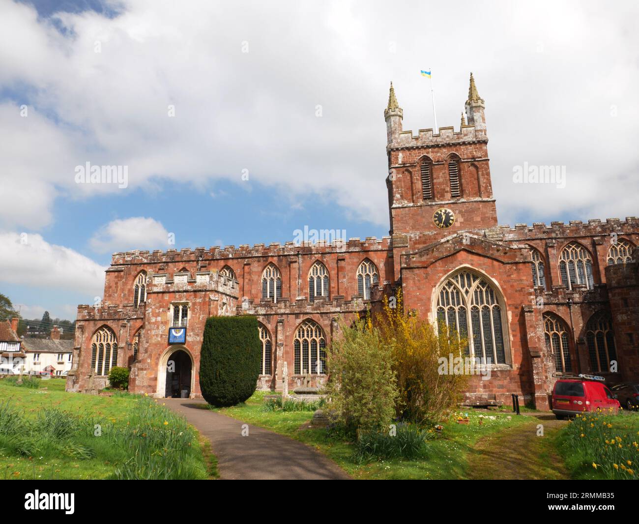 Chuch parrocchiale della Santa Croce, Crediton, Devon. Foto Stock