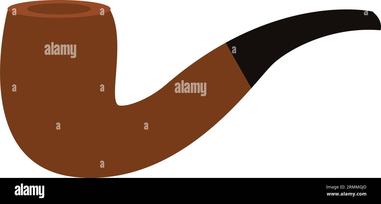 Icona Vector con tubo fumé isolato colorato Illustrazione Vettoriale