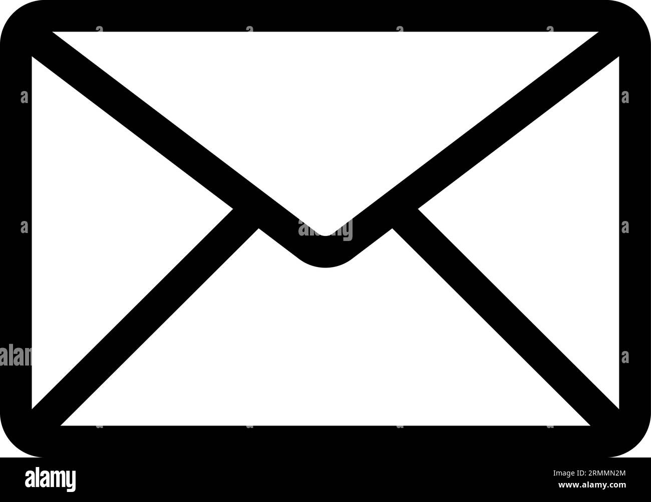 Icona della linea di busta, e-mail o messaggio in arrivo Illustrazione Vettoriale