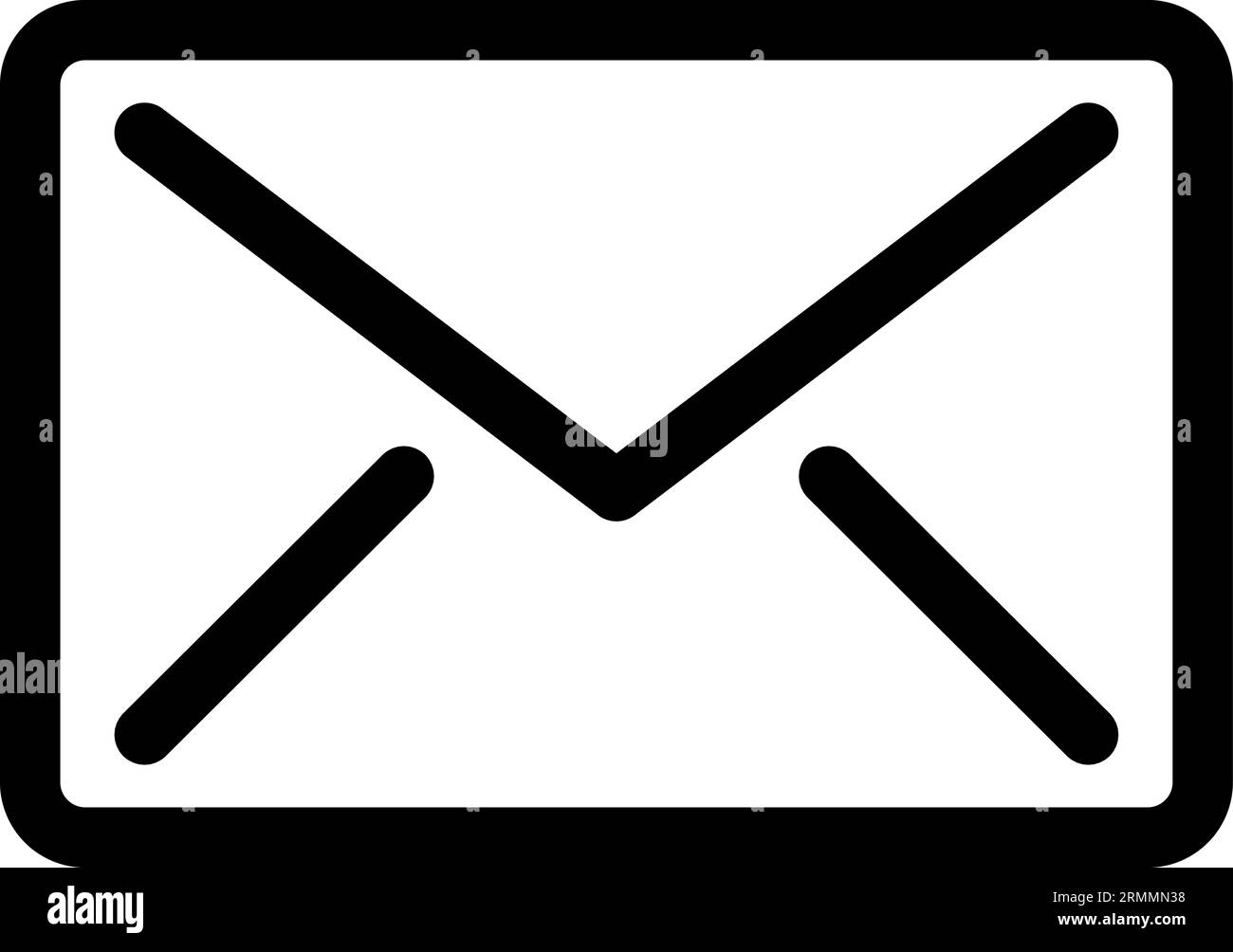 Icona della riga di busta del messaggio di posta elettronica Illustrazione Vettoriale