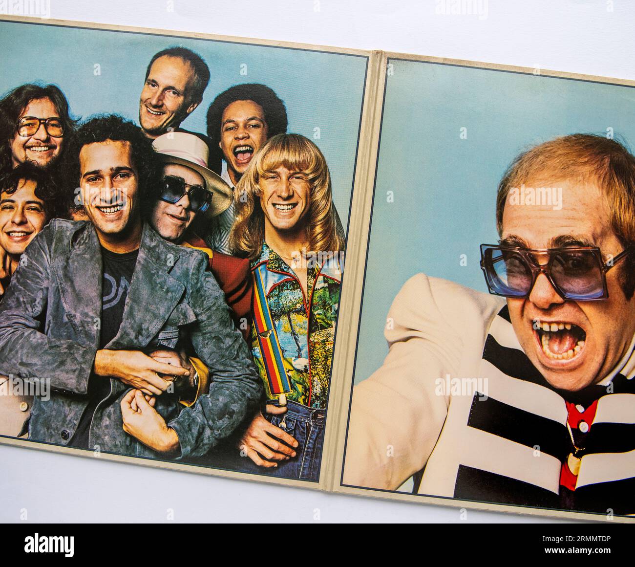 Copertina apribile interna di Blue Moves, l'undicesimo album in studio di Elton John, pubblicato nel 1976 Foto Stock