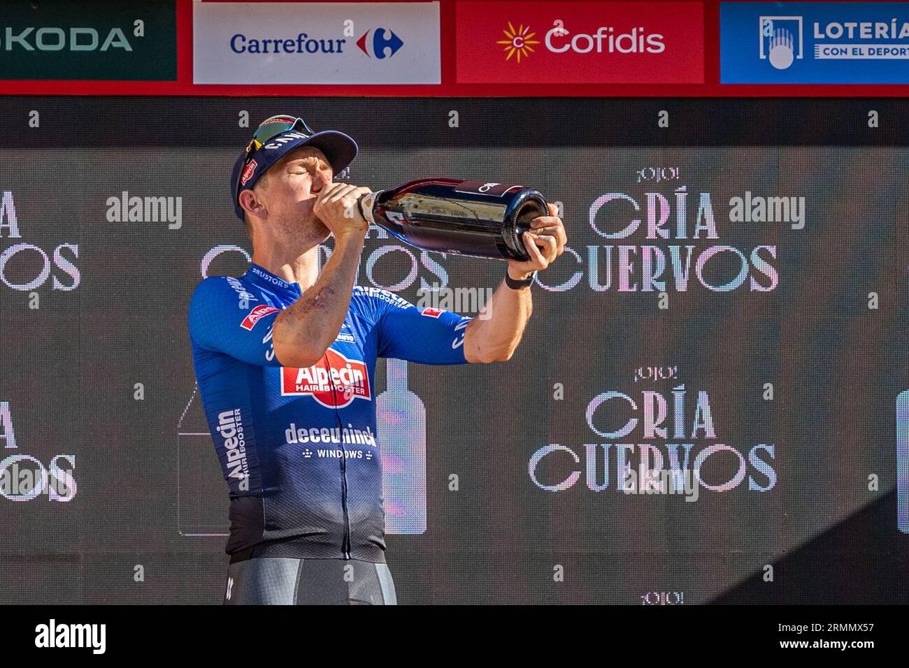 Tarragona, Tarragona, Spagna. 29 agosto 2023. Kaden Groves (Alpecin) vince la quarta tappa de la Vuelta a EspaÃ±a 2023. Questa tappa è stata l'ultima a passare attraverso la Catalogna nella 78esima edizione. (Immagine di credito: © Marc Asensio Clupes/ZUMA Press Wire) SOLO USO EDITORIALE! Non per USO commerciale! Foto Stock