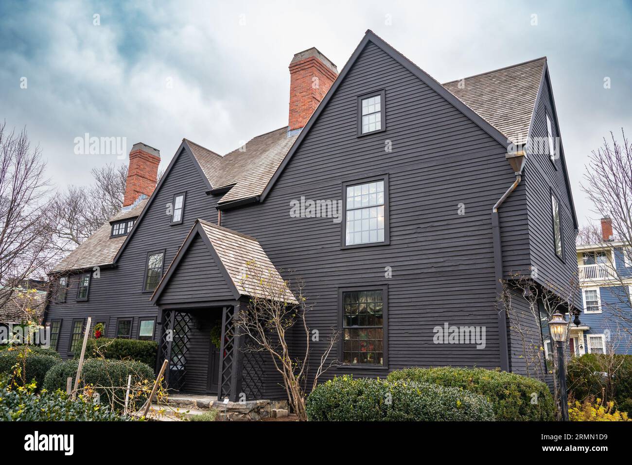Veduta della storica Casa dei sette fronti vista da Salem, Massachusetts Foto Stock