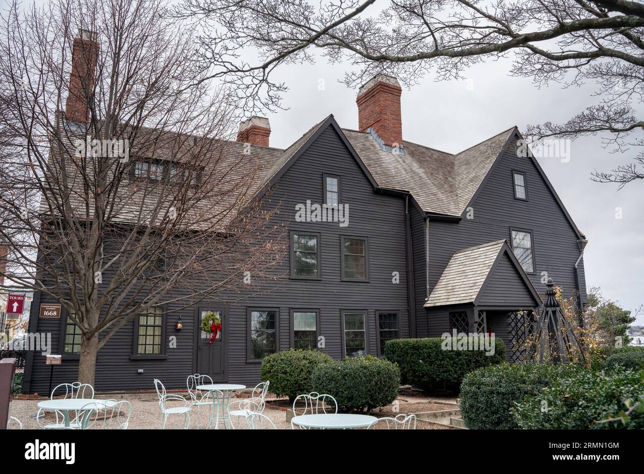 Veduta della storica Casa dei sette fronti vista da Salem, Massachusetts Foto Stock