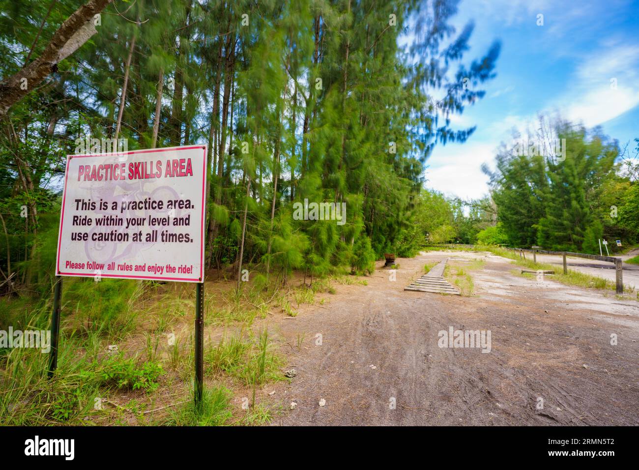 Percorsi per mountain bike nel parco Foto Stock