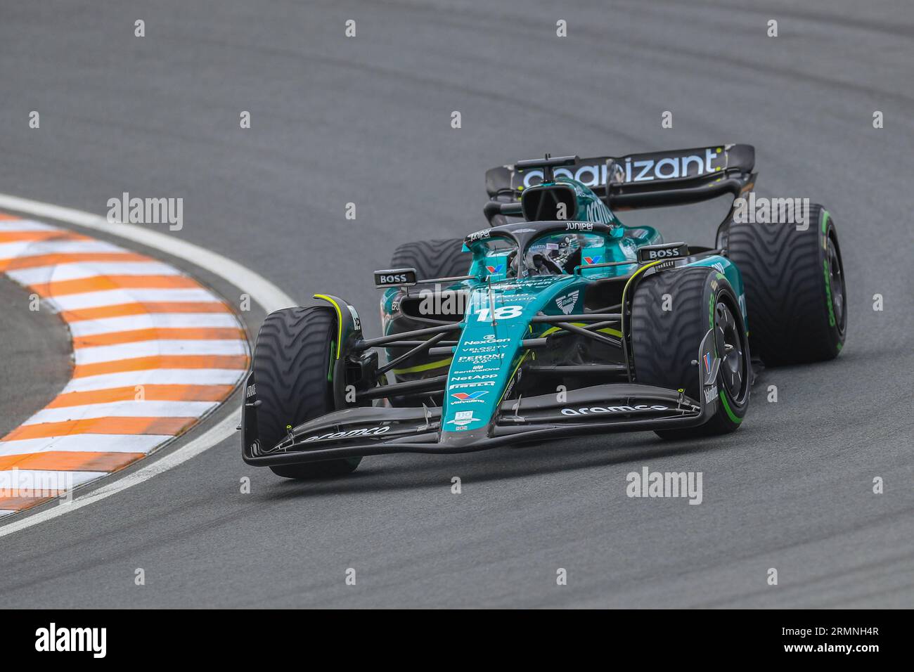 Lance Walk 18 (CAN), Aston Martin AMR23 durante la FORMULA 1 HEINEKEN DUTCH GRAND PRIX 2023 al CM.com Circuit Zandvoort, Zandvoort, Paesi Bassi, il 27 agosto 2023 Foto Stock