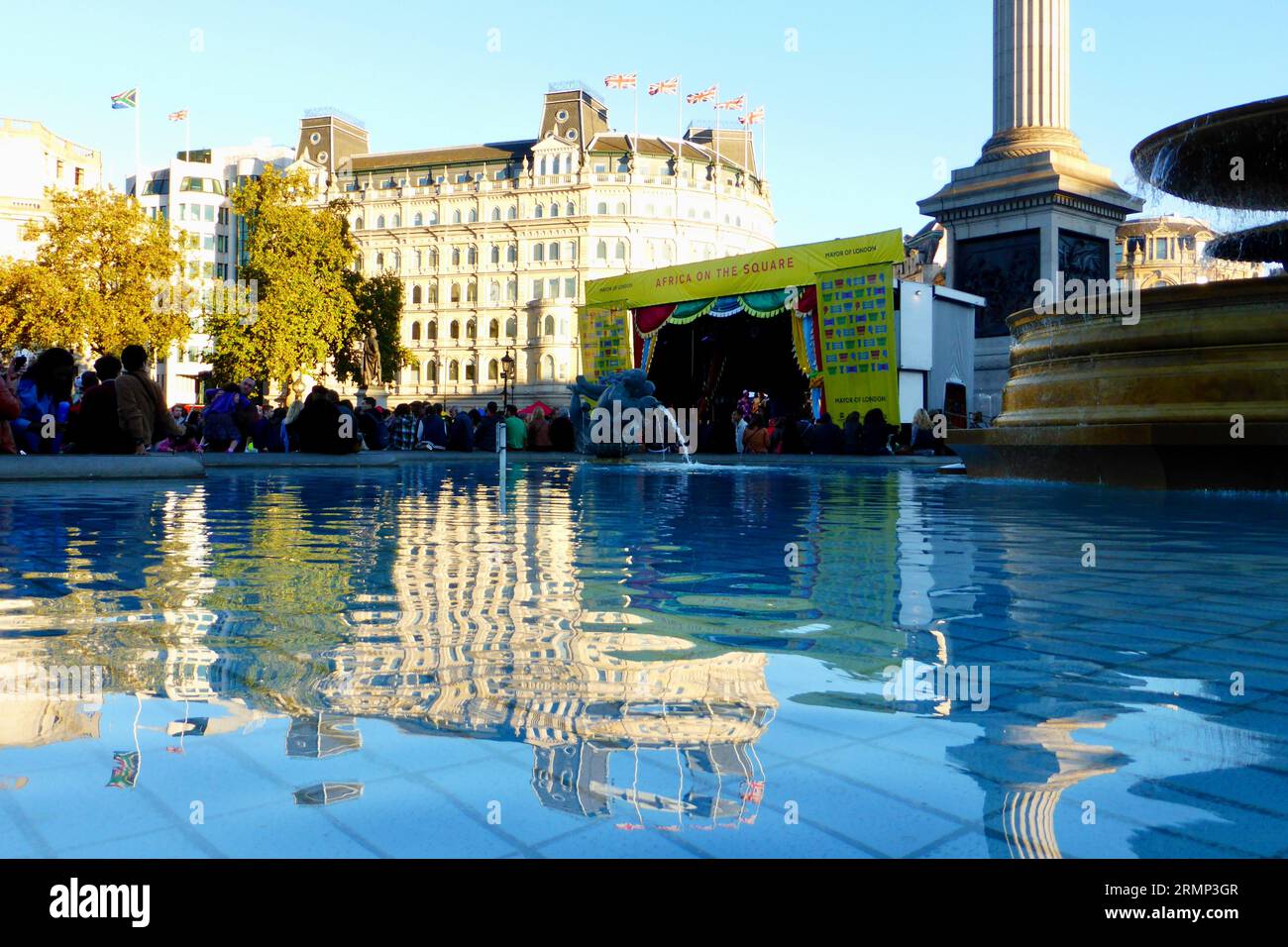 Londra, Regno Unito, Africa on the Square Festival 2014, a Trafalgar Square, parte del Black History Month. Foto Stock