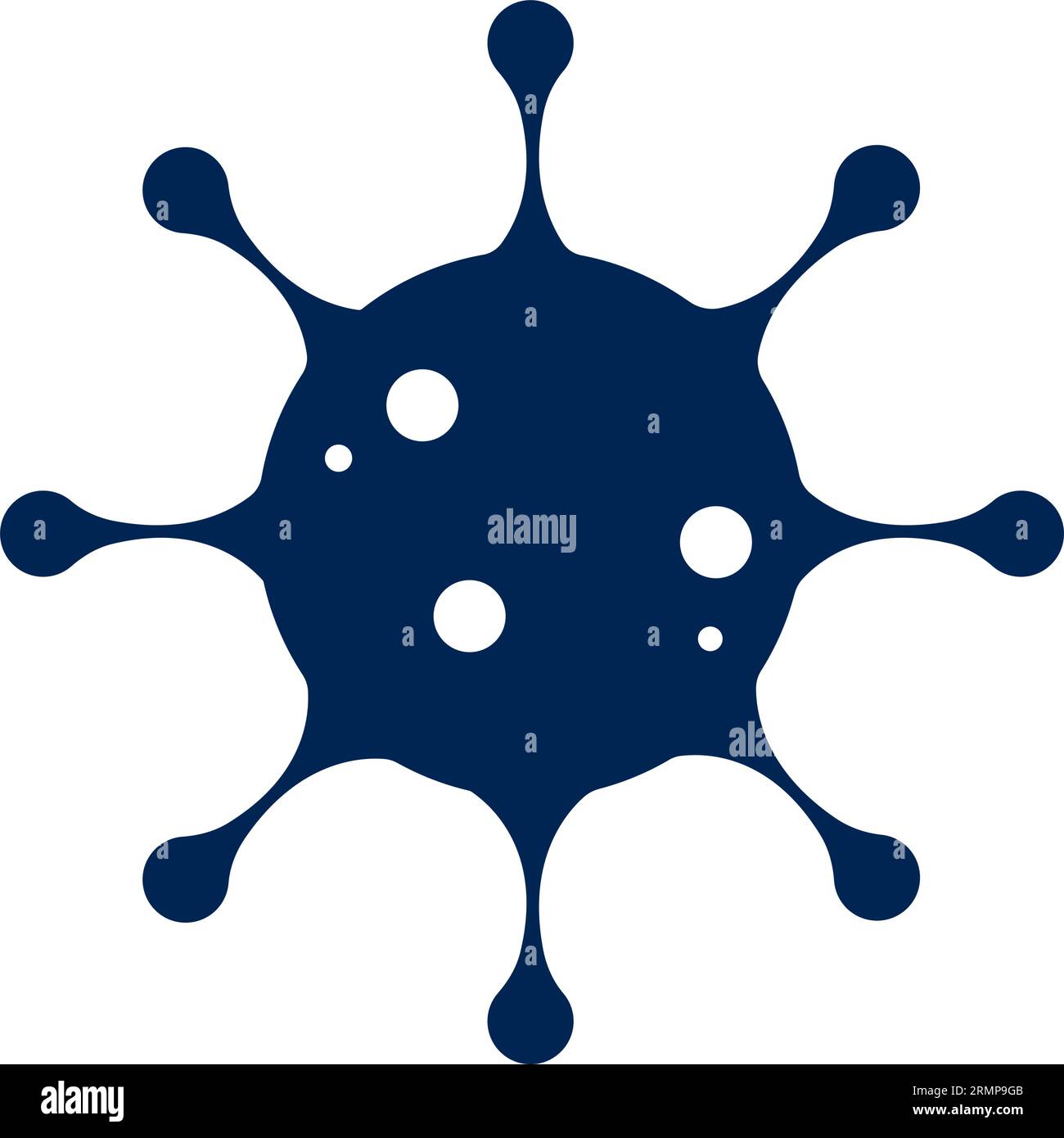 Icon Vector con design piatto virus isolato colorato Illustrazione Vettoriale