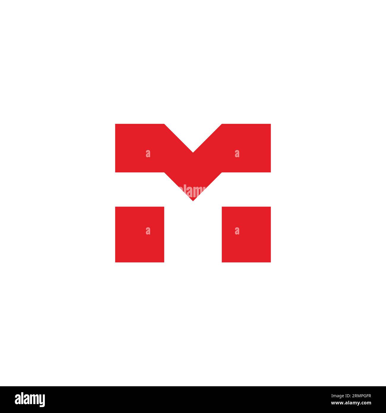 vettore logo spazio negativo geometrico semplice Illustrazione Vettoriale