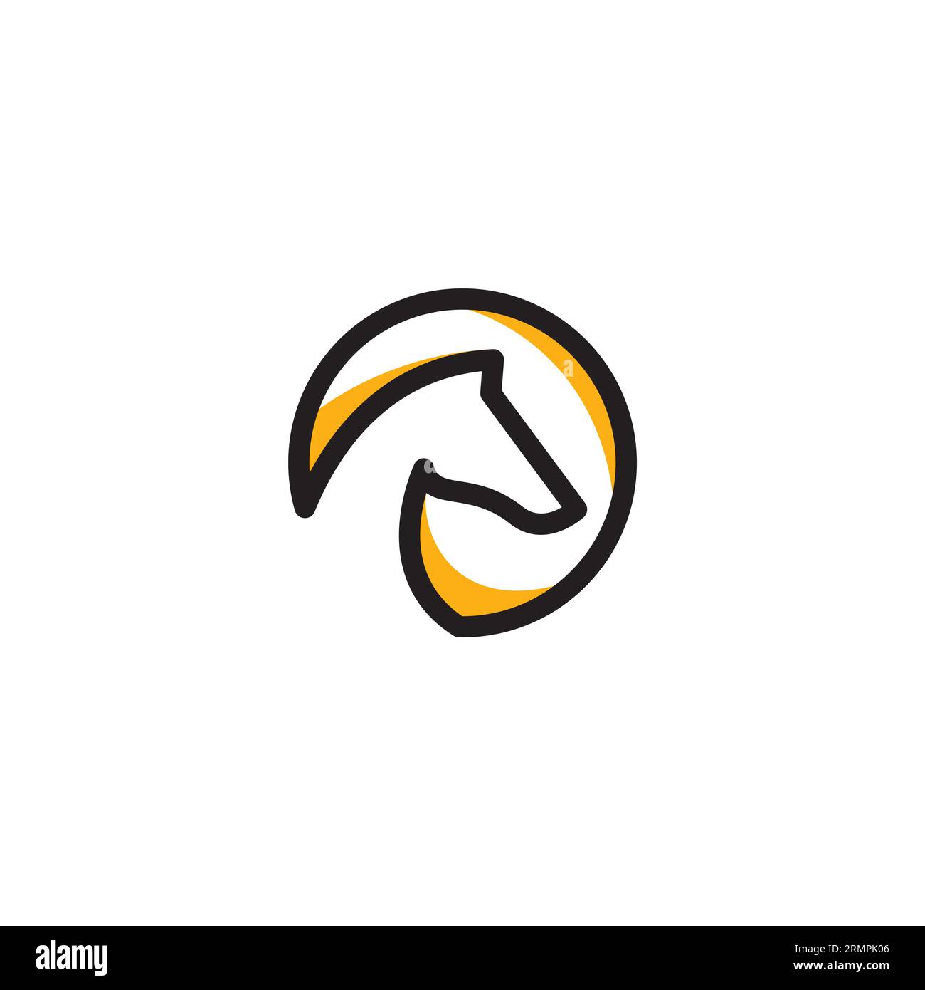 Icone lineari Horse Vector ed elementi di design del logo: Design del logo Horse Illustrazione Vettoriale