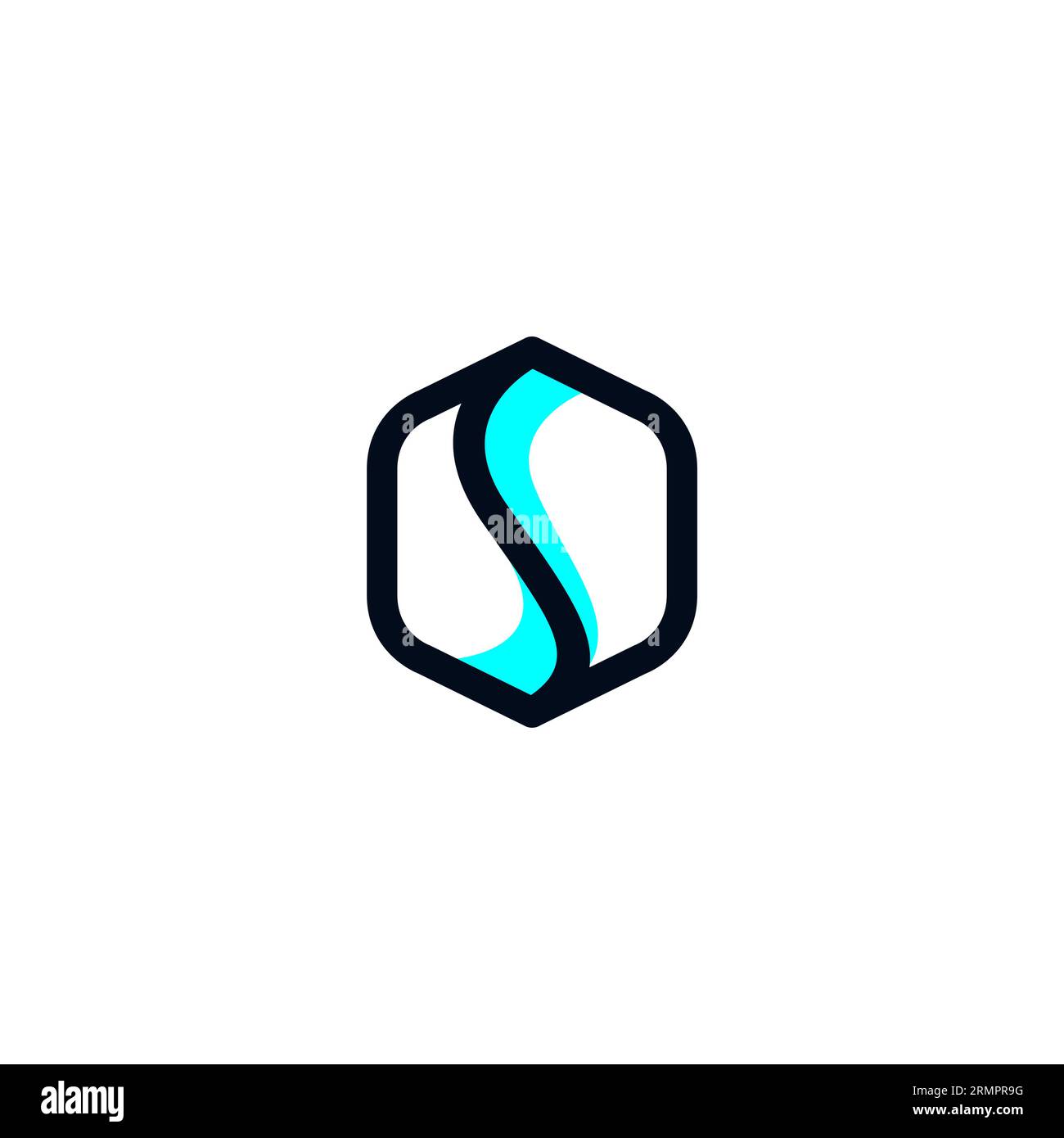 Letter S Modern Design. Icona S. Logo Hexagon Letter S. Illustrazione Vettoriale