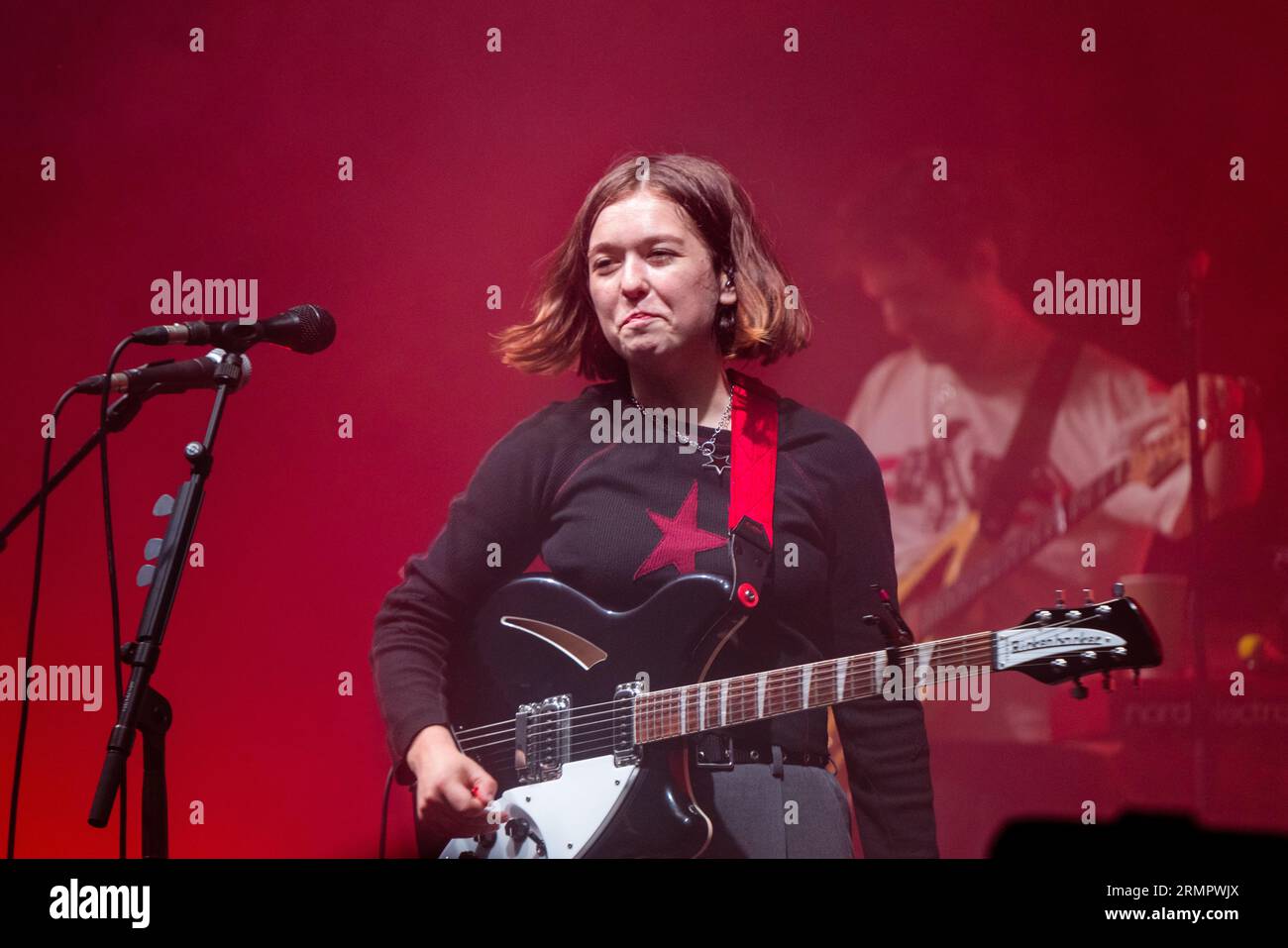 Snail mail – vero nome Lindsey Jordan – Plays far Out Stage al Green Man Festival in Galles, Regno Unito, agosto 2023. Foto: Rob Watkins Foto Stock